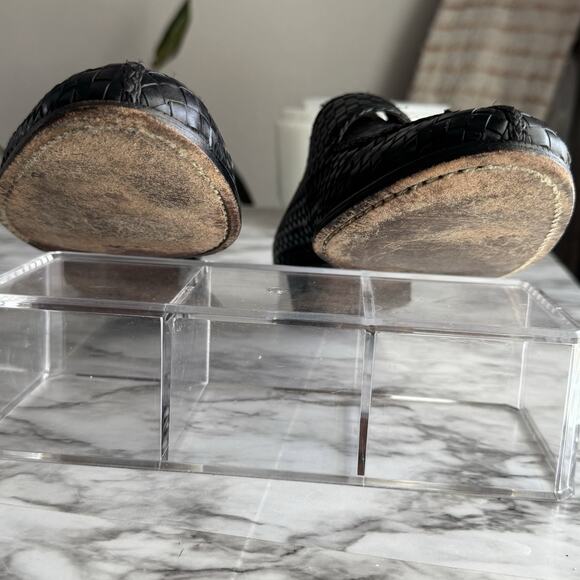 Magnanni Black Crocodile Leather Woven Monk Strap Dress Loafers Mens Size 9 M - Picture 8 of 12